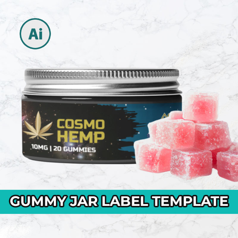 Gummy Jar Label Template